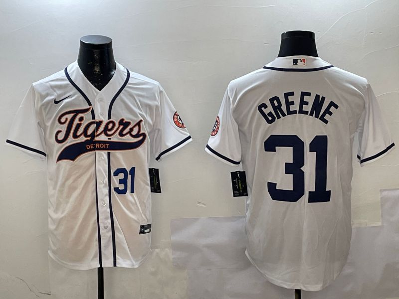 Men Detroit Tigers #31 Greene White Joint Name 2025 Nike MLB Jersey style 2